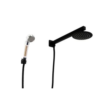 Imagem de Ducha Inox Black com Chuverinho em ABS com Esferas Ionizantes - AMG Me