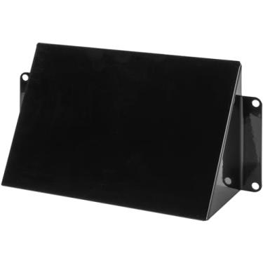 Imagem de Tampa de ventilação de aço galvanizado preto de 14 cm x 7,6 cm - Defletor de chuva de exaustão/entrada de duto - Proteção à prova de intempéries para sistemas de ventilação aberta - Exaustor de