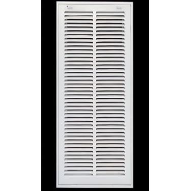 Imagem de Grade de filtro de ar de retorno de aço de 25,4 cm x 81,3 cm para filtro de 2,5 cm - Face/porta removível - Capa de duto HVAC - Face plana estampada - Branca [Dimensões externas: 30 cm L x 87 cm
