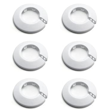 Imagem de Yinpecly 6 peças de decoração de tubulação serve para tubo de água de flange de diâmetro externo de 32 mm de diâmetro externo de plástico PP 32 mm capa de tubo de proteção para decoração de tubo de