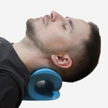 Imagem de Almofada Cervical Pescoço Encosto Maca Alivio Dores Coluna Espumix