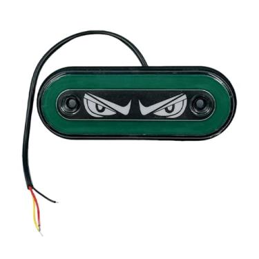 Imagem de QccHieUs Luz de marcação lateral 12V/24V Luz estroboscópica de emergência de advertência decorativa LED LED para caminhão para motocicletas SUV Tratores Carros, Verde
