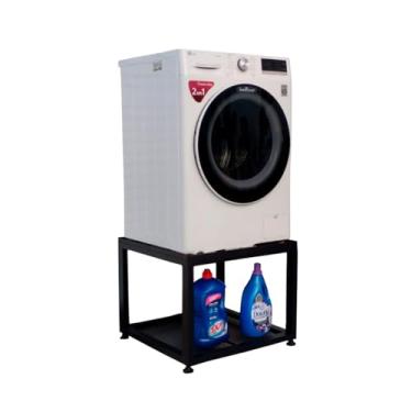 Imagem de Suporte Ergonômico Para Máquina Lava e Seca Base Reforçada (Preto)