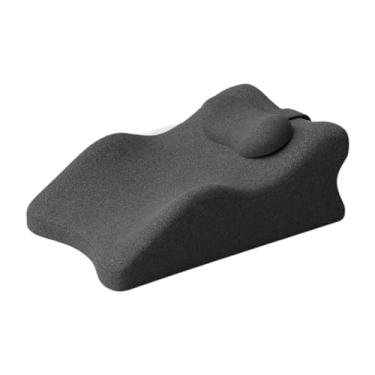 Imagem de YWJLQH Travesseiro de cunha com capa removível, suporte para as costas, travesseiros macios de espuma viscoelástica para escritório, cama, abdômen em casa, Encosto de Cabeça Cinza Escuro