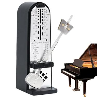 Imagem de Metrônomo para piano | Metrônomo mecânico de instrumento musical ajustável | Auxílio de instrumento musical para prática de desempenho com precisão para homens, mulheres