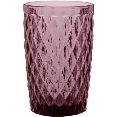 Imagem de COPO LONG DRINK 12x8x8cm 370ml VIDRO ROSA 6 PEÇAS
