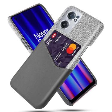 Imagem de Capa para Oneplus Nord 3 Lite,Tela e tampa de couro PU,Antideslizante,360°cobertura completa à prova de choque com 1 slot de cartão atrás,Prevenção de queda-Gray