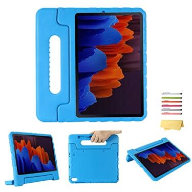 Imagem de UUcovers Capa infantil para Samsung Galaxy Tab S7 FE 5G 2021/Tab S8 Plus (S8+) 2022/Tab S7 Plus (S7+) versão 2020 de 12,4 polegadas com suporte S-Pen, suporte giratório, suporte de EVA resistente à