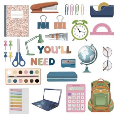 Imagem de QOUBAI 40 peças de ímãs para sala de aula Boho You'll Need Management Magnet Teacher Elementary Classroom Must Have Magnetic Educational Teaching Tools Whiteboard Fridge Decoration Back to School