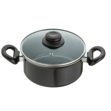 Imagem de Panela 16 Esmaltada Preta Indução, Cooktop, Elétrico, A Gás - JJB Util