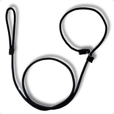 Imagem de Guia Unificada Para Cachorro De Corda 8mm Coleira Enforcador Adestramento De Cães 2 Metros Cor:preto