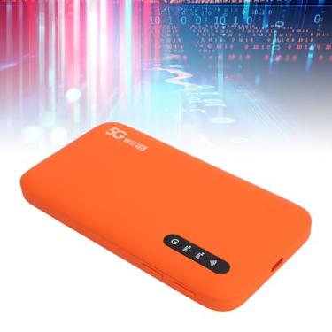 Imagem de Hotspot Móvel 5G, Roteador Portátil WiFi 6 de Banda Dupla de 2,4 GHz e 5,8 GHz Com Slot para Cartão SIM, Suporte para 16 Dispositivos Conectados para Casa, Escritório, Viagens
