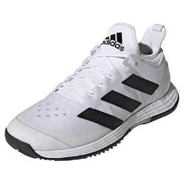 Imagem de adidas Tênis masculino Adizero Ubersonic 4, Branco/Núcleo Preto/Prata Metálico, 14