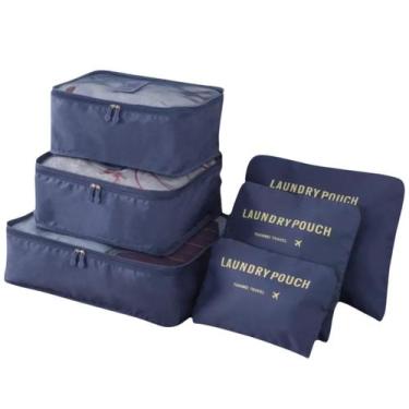 Imagem de Kit Necessaire Organizador Bolsa Mala Viagem 6 Peças Premium - Genéric