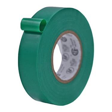 Imagem de Fita elétrica fina de grau profissional MAT - 1,9 cm. x 66 pés de núcleo listado UL/CSA (1-ROLL) – À prova d'água, retardador de chama, adesivo à base de borracha forte para uso em nada mais de 600V e 176F, MAT-EL-766AW-GR, Verde, 3/4 in. x 66 ft. (19mm wide)