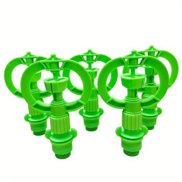 Imagem de 5 peças cabeças de irrigação por gotejamento de 360 graus de uso duplo de 1/5.1 cm e 3/10.2 cm, irrigação por gotejamento e irrigação, sistema de irrigação, irrigador de plantas, irrigador de jardim