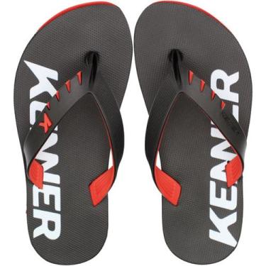 Imagem de Sandália de Dedo Kenner Red Kids Infantil Masculina, Preto, Vermelho, 