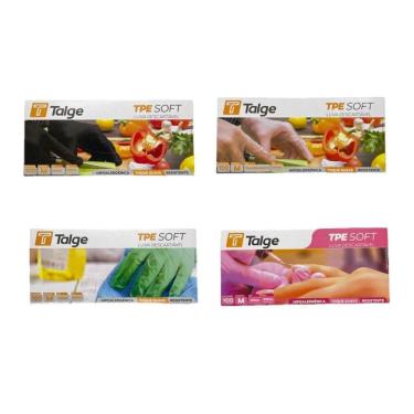 Imagem de Luva Descartável Tpe Soft Talge C/100Un - Transparente - Gg