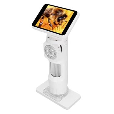 Imagem de Asixxsix Microscópio Digital Portátil para Crianças, Câmera de Microscópio USB Com Tela LCD de 2,8 Polegadas e 8 Luzes LED, Líquido Portátil Recarregável para Reparo Eletrônico, Plantas,