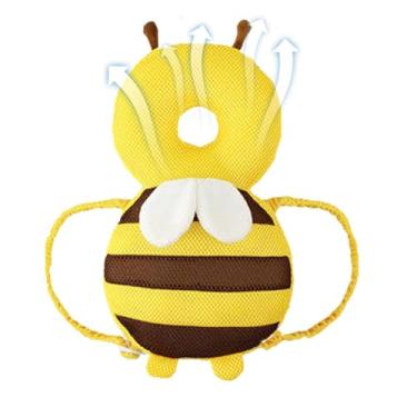 Imagem de Bohany De Cabeça Para Bebê Andar | Travesseiro De Proteção De Cabeça Com Design Abelha Macia Para Crianças | Produtos De Segurança Para Bebés Ajustáveis Para Jardim Exterior Interior Casa Viagem