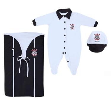 Imagem de Kit Corinthians Saída Maternidade Branco - Torcida Baby