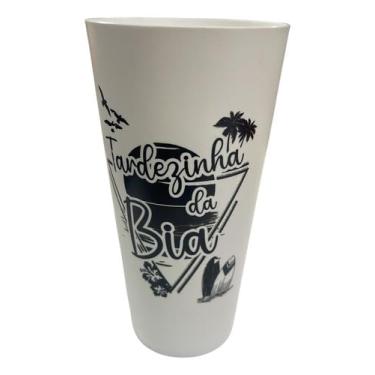 Imagem de Kit 50 Copos Ecológicos Personalizados 550ml – Reutilizáveis para Festas e Eventos (Branco)