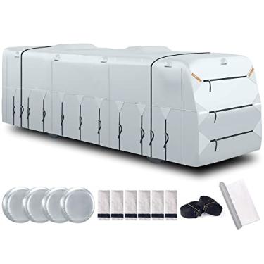 Imagem de SELIMON Capa 300D Top Class A RV com revestimento PU impermeável resistente a rasgos e capa de trailer de inverno anti-UV serve para motorhome de 40' a 43'