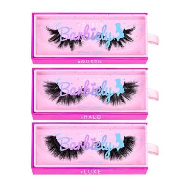 Imagem de Cílios postiços Barbiely 20 mm Mink 3D Real Mink 3 pares - barbielylas
