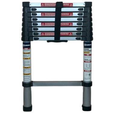 Imagem de Escada Telescópica de Alumínio ERB Máquinas 9 Degraus com Travas e Sap