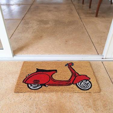 Imagem de Capacho Retangular Fibra De Coco Base PVC 60x33cm - Komeco - Vespa