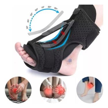 Imagem de Órtese Noturna Ajustável Alívio Fascite Plantar Suporte Pé Caído Trata
