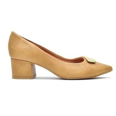 Imagem de Sapato Feminino Vizzano Scarpin Conforto, Bege, 37
