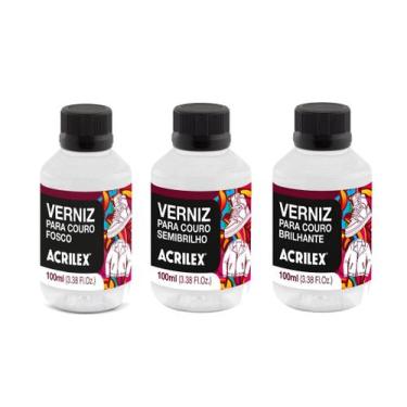 Imagem de Verniz Para Tinta Couro 100ml Acrilex 1 Unidade de cada, Semibrilho, F