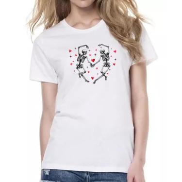 Imagem de Camiseta Baby Look Coracao Esqueletos - Alearts, GG