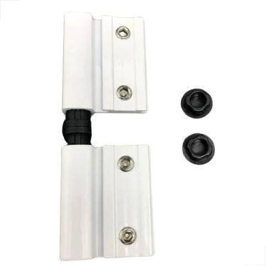 Imagem de Dobradiça 02 Abas Suprema Porta Alumínio Dob-840 Branco - Fast Vidros