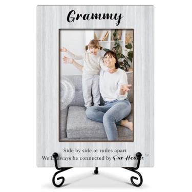 Imagem de RLCNOT Porta-retrato Grammy, porta-retrato de avó, moldura de madeira com suporte, presentes de longa distância para Grammy, moldura de 10 x 15 cm para exibição de prateleira de mesa, decoração de