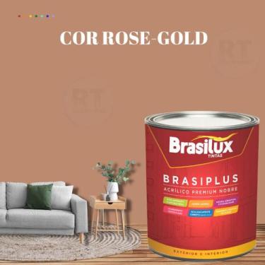 Imagem de Tinta De Parede Rosa Bebê 800ml Brasiplus Acrílica Fosca - BRASILUX, R