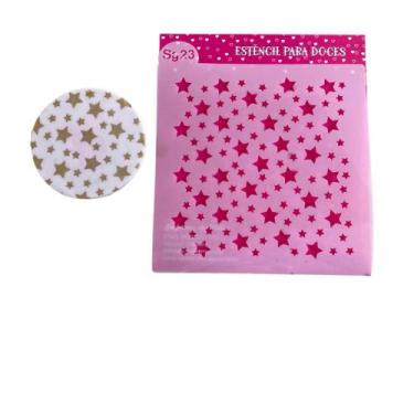 Imagem de SG23 Estêncil estrela para confeitaria e artesanato. - confeitaria dos
