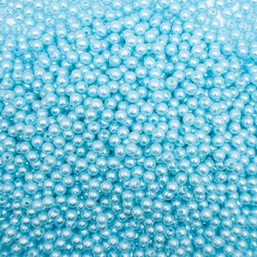 Imagem de Miçanga Passante Pérola Lisa Abs 6mm 100pçs 15g Pulseira Escolha a Cor