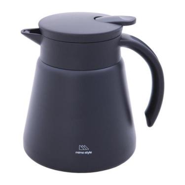 Imagem de Garrafa Térmica Inox Parede Dupla Com Alça 600Ml Mimo Preto - Mimo Sty