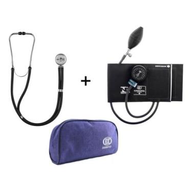 Imagem de Esfigmomanômetro BIC Adulto + Estetoscópio Rappaport Duplo