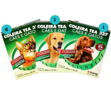 Imagem de Kit 4 Coleiras Contra Pulgas E Carrapatos Gatos1 Coleira Para Cães G 1