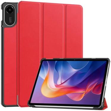 Imagem de Kepuch Custer Capas para Redmi Pad 2 11" 2025,Couro-PU Bolsas Estojos - Vermelho