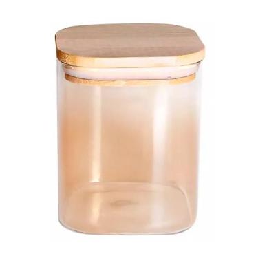 Imagem de Porta Mantimento Com Tampa Bambu 900ml em Vidro Dynasty