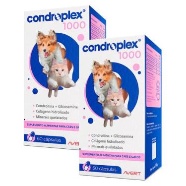 Imagem de Kit 2 Condroplex 1000 para Cães e Gatos 60 Cápsulas