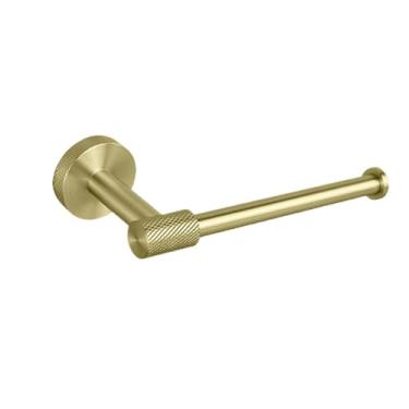 Imagem de Suporte de toalha de parede em aço inoxidável dourado escovado, suporte para papel higiênico, gancho para roupão, porta-copos, escova de vaso sanitário, acessórios para banheiro, suporte para papel h