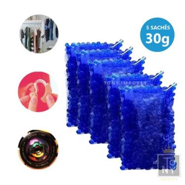 Imagem de Kit 5 sachês silica gel desumidificador aparelho auditivo - tony impor