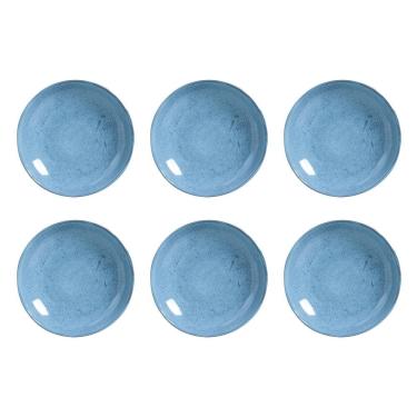 Imagem de Conjunto de Pratos Fundos Porto Brasil Bio Breeze Azul 1,1 litros – 6 Peças