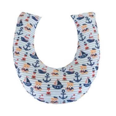 Imagem de Almofada para Amamentação de Bebê Menino com Capa Removível - AVM Enxo