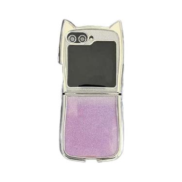 Imagem de Capa de celular com orelhas de gato em gradiente para Samsung Galaxy Z Flip 6 5 4 3, capa traseira protetora para ZFlip4 ZFlip5 ZFlip6, capa b, para Z Flip 3 e 4